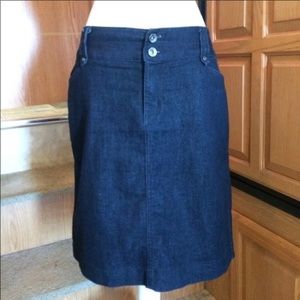 Westport Denim Pencil Skirt W/Button Pockets 16